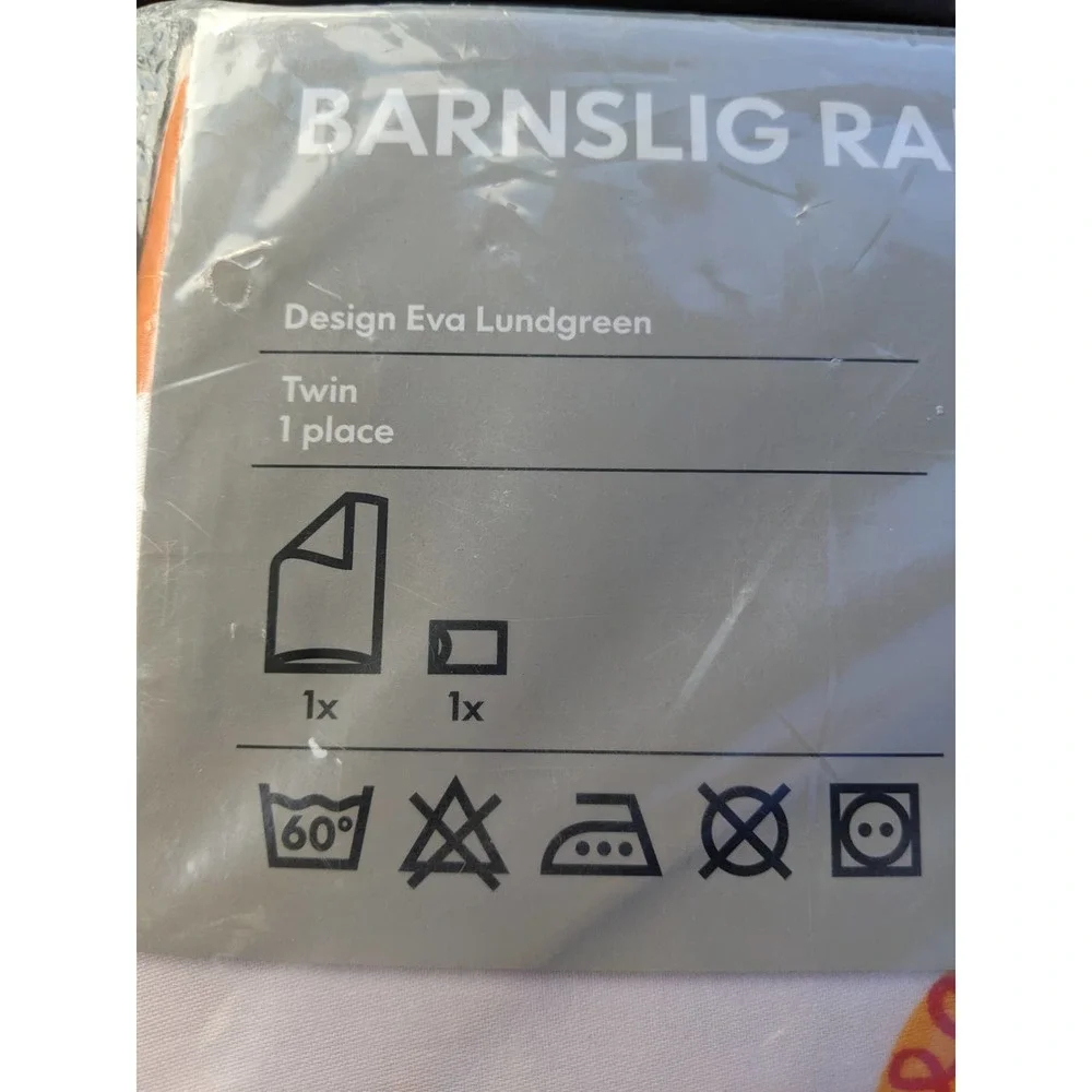 IKEA BARNSLIG RAND Twin Quilt Duvet Cover Pillowcase Animal Print
